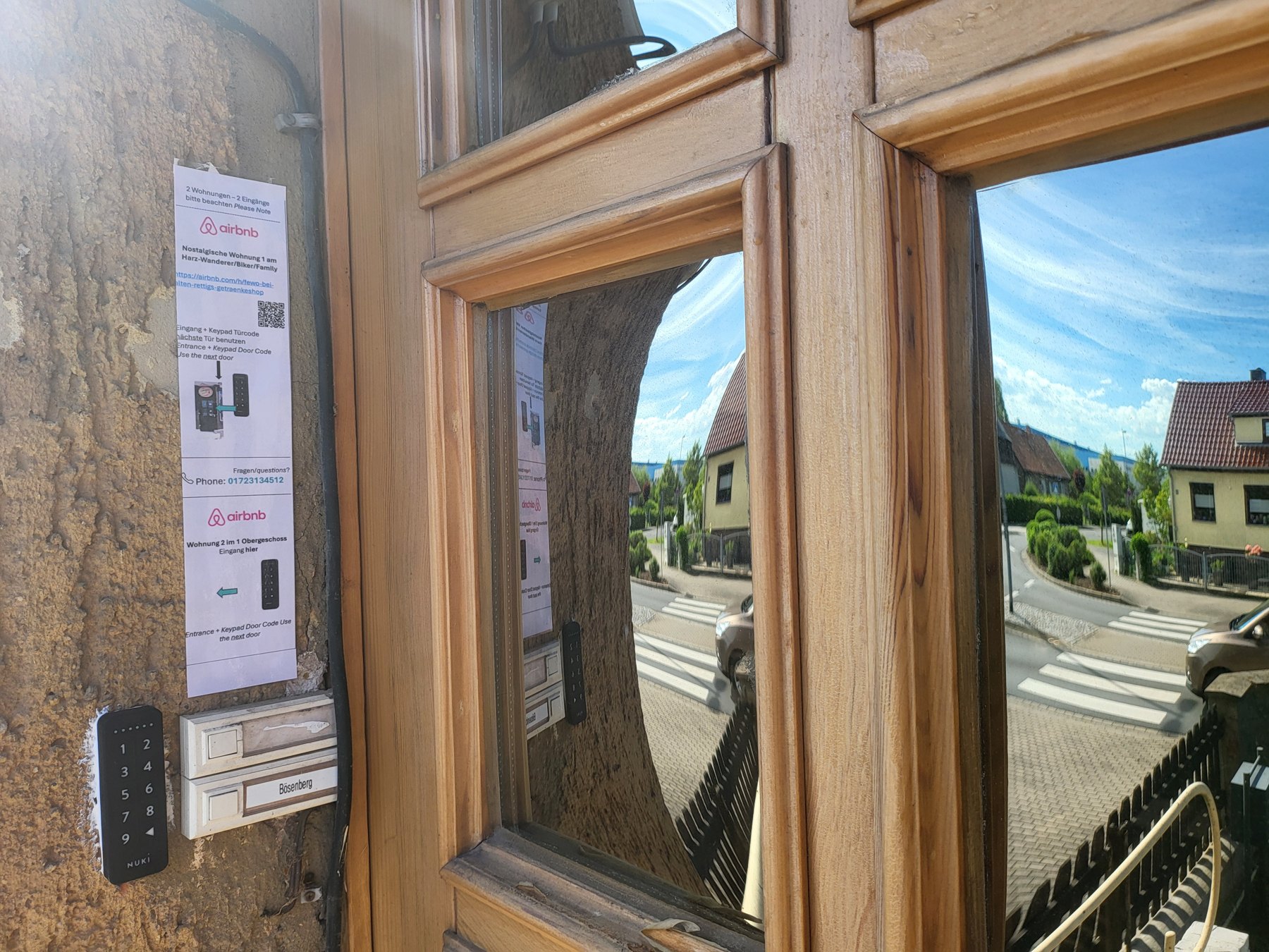 Keypad für das Rettig Haus Obergeschoss links an der Haustür